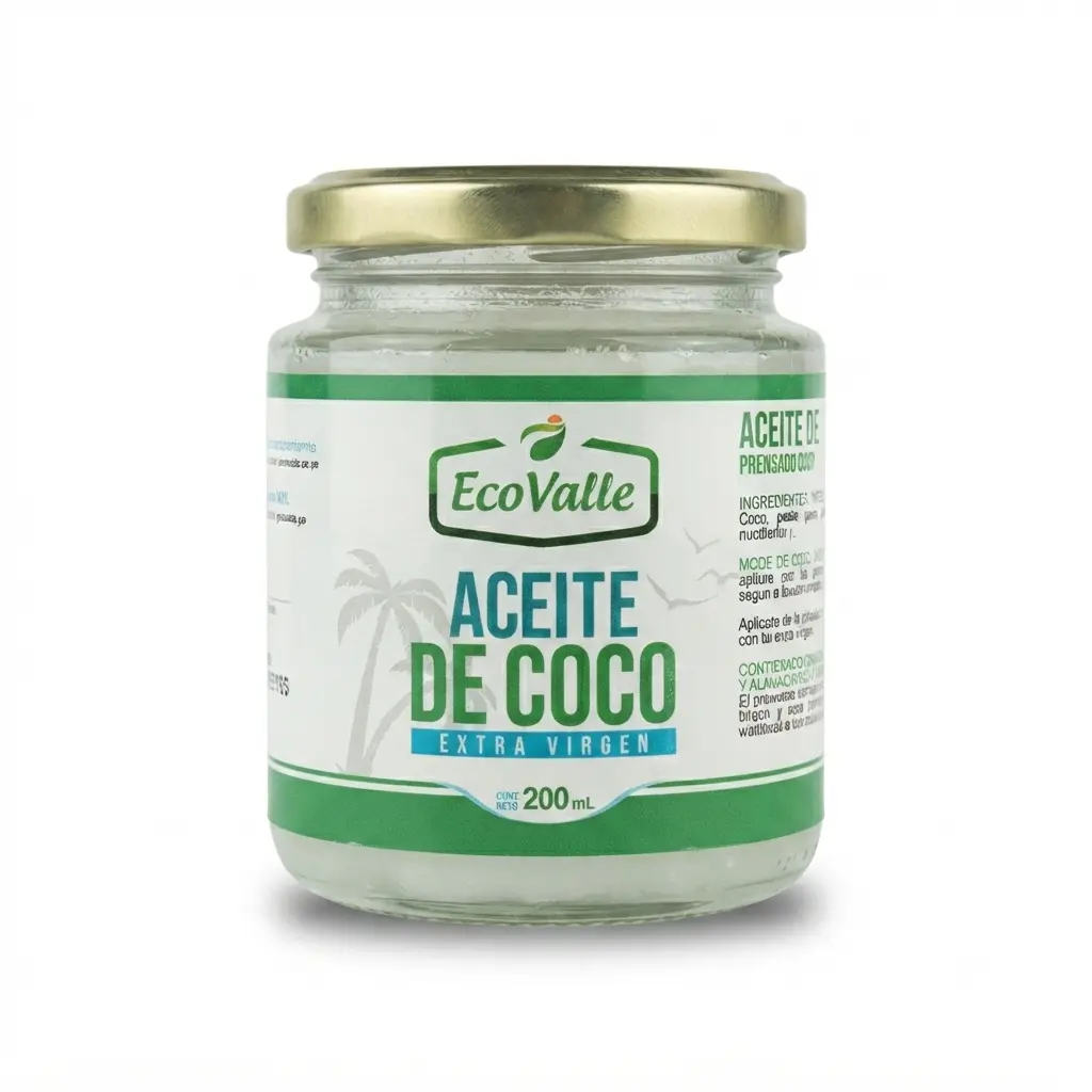 Aceite de Coco x 200gr. Ecovalle.