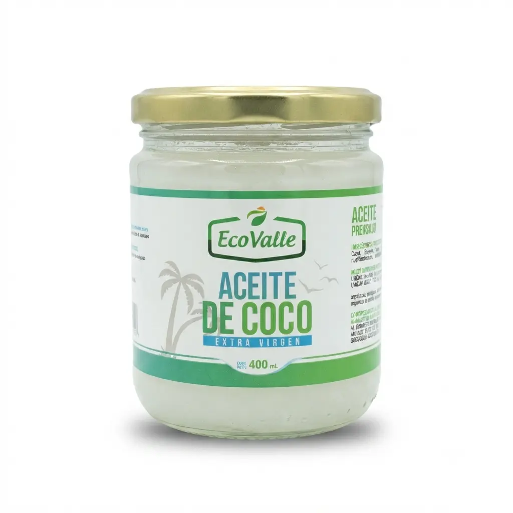 Aceite de Coco x 400gr. Ecovalle.