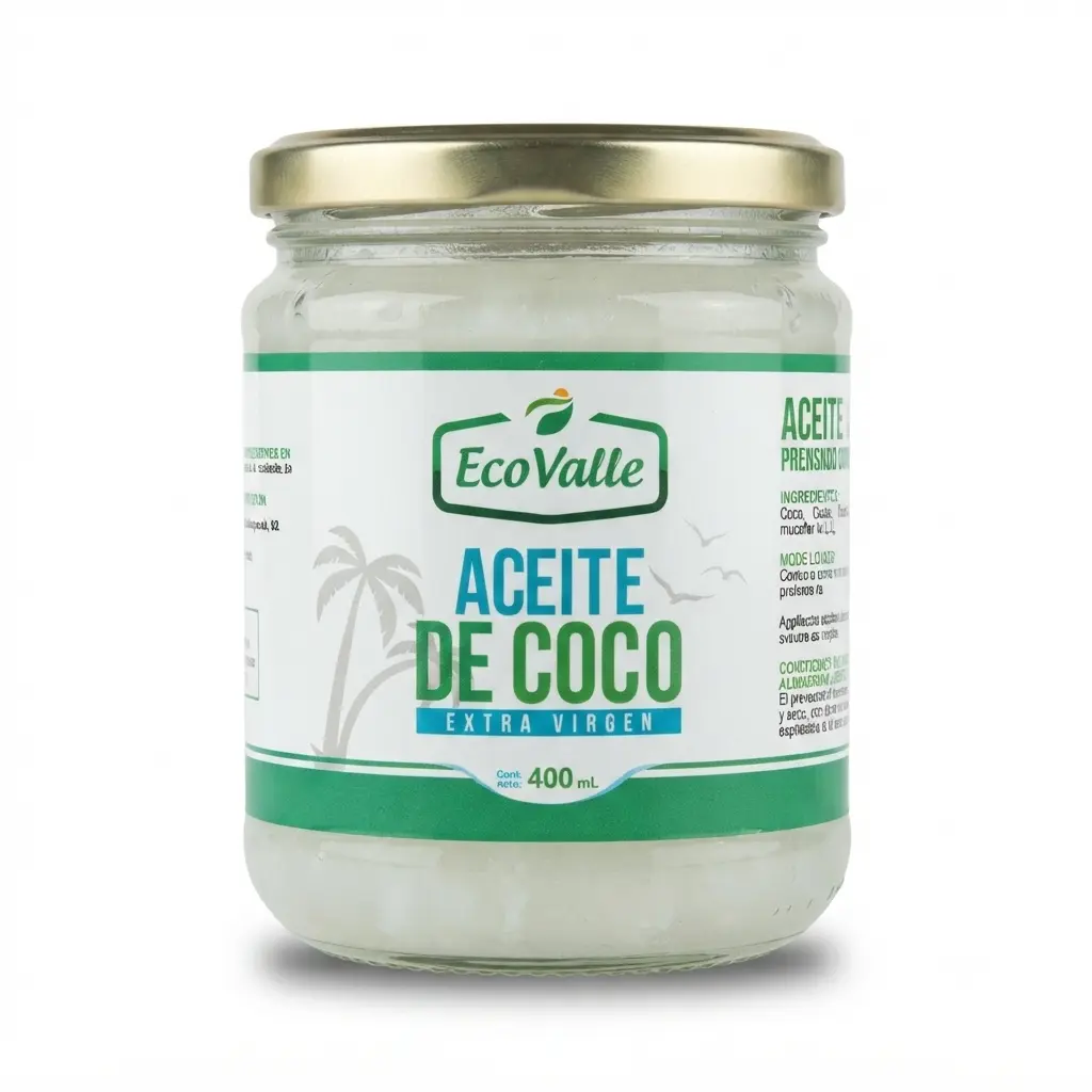 Aceite de Coco x 400gr. Ecovalle.