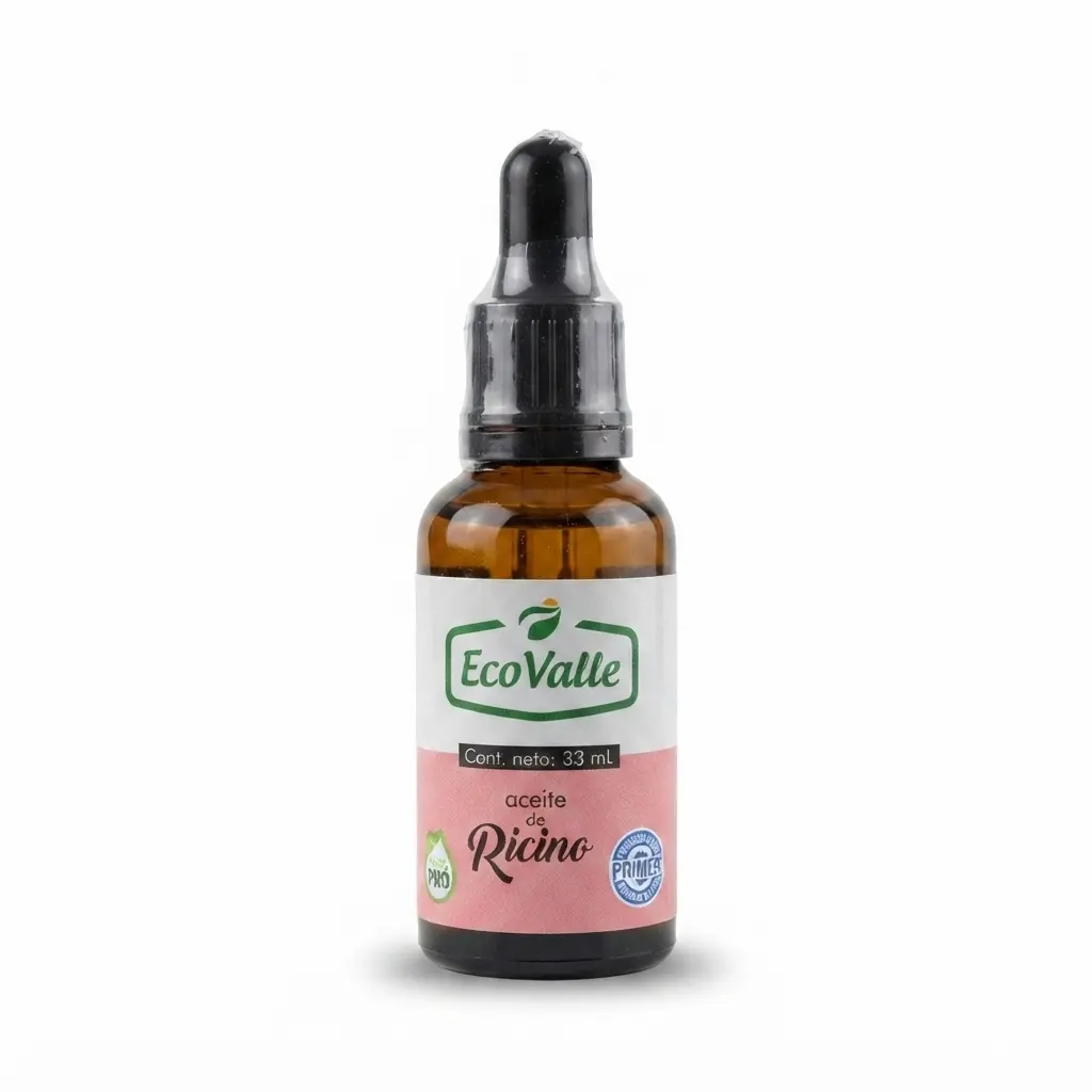 Aceite esencial ricino x 33 ml . Ecovalle.