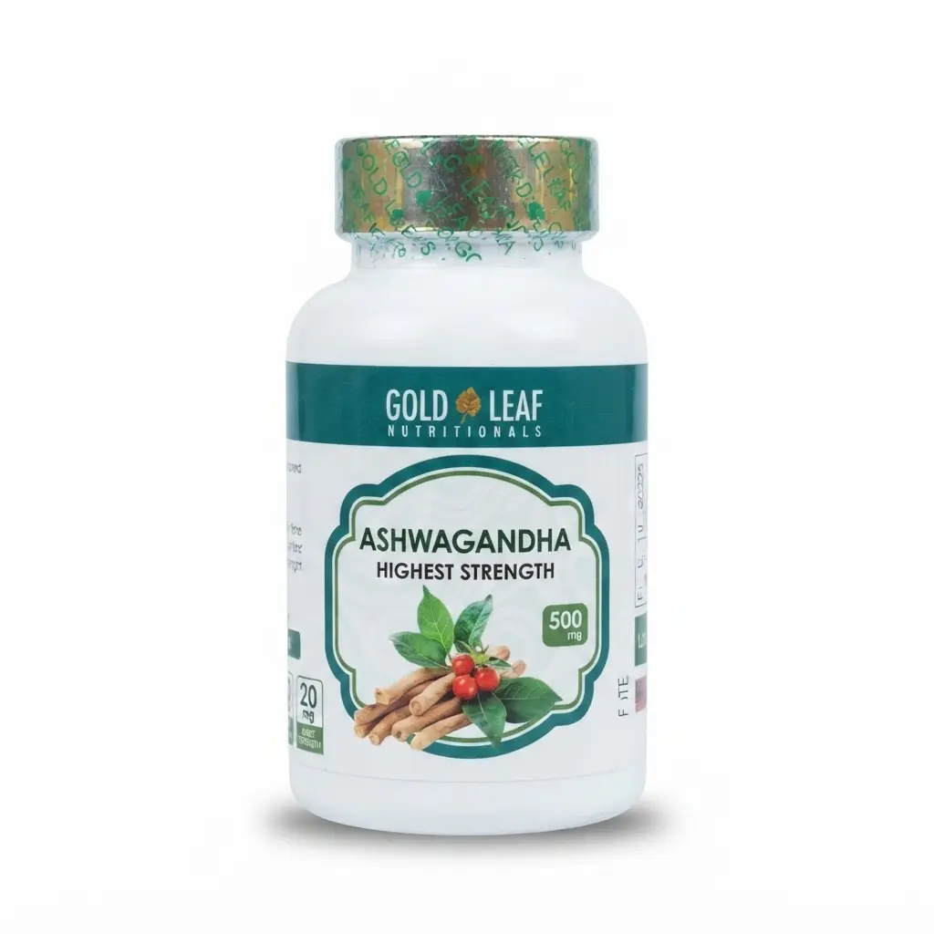 Cápsulas Ashwagandha 500 mg.  Gold.