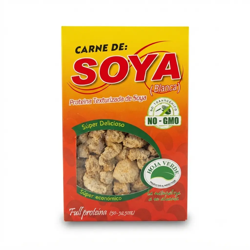 Carne de soya blanca-pollo en trozos, caja x 150 gr.