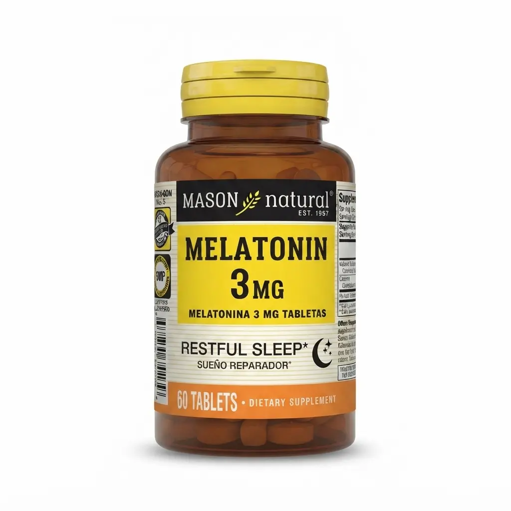 Tabletas Melatonin Frasco con 60 unid x 3 mg.