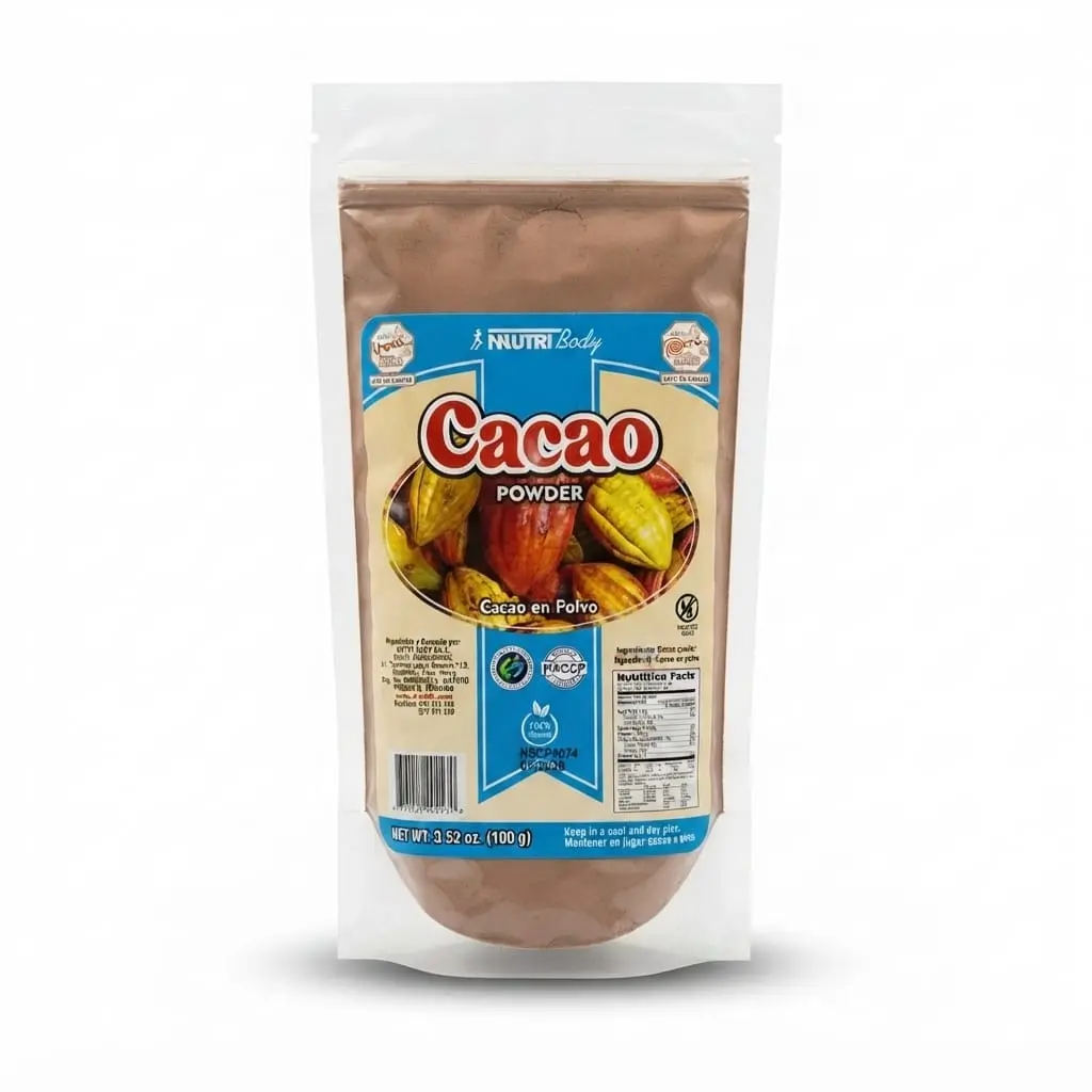 Cacao polvo Orgánico x 100 gr. Nutri Body