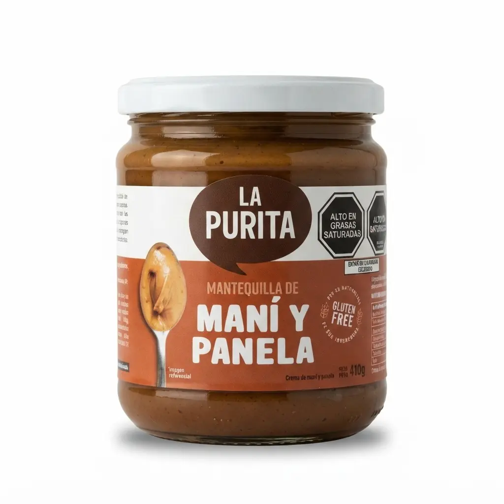 Mantequilla de Maní y Panela x 410 gr. La purita.