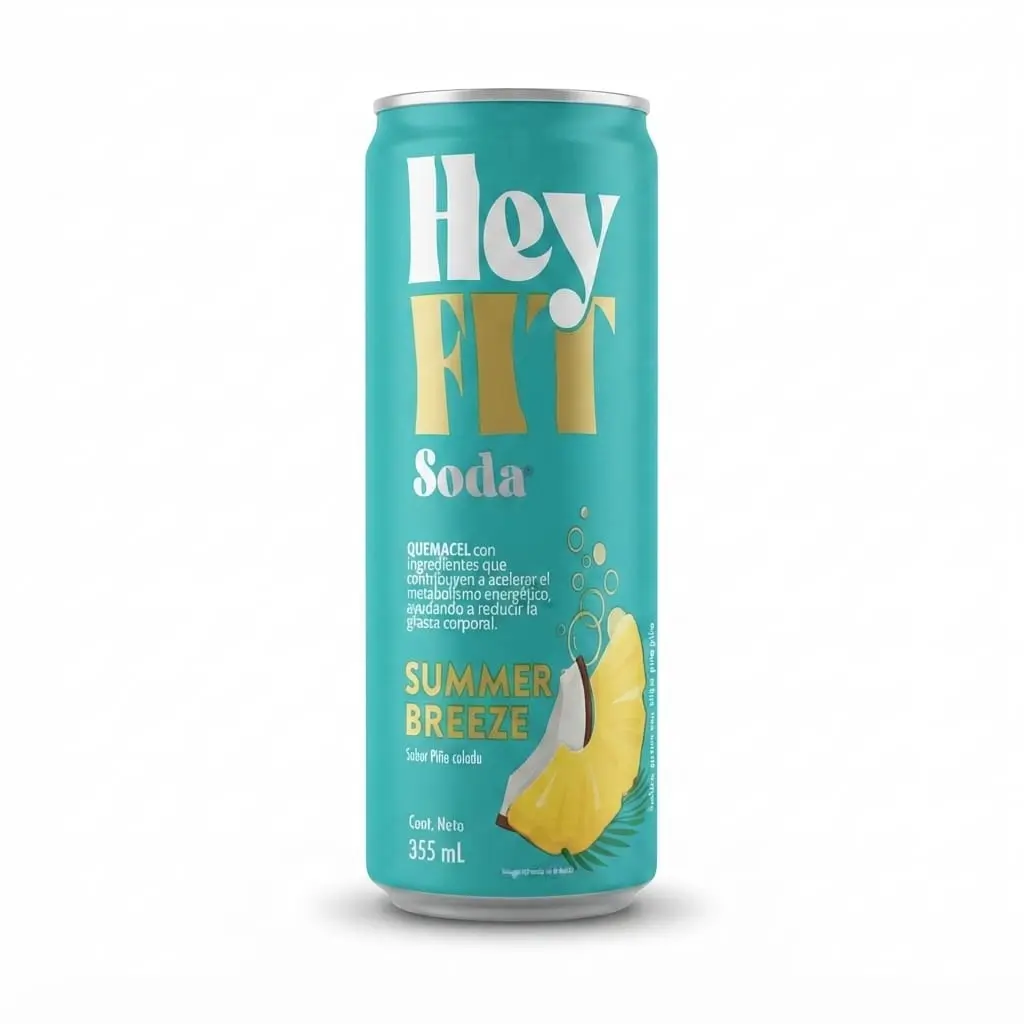Hey Fit soda lata x 355 ml. 