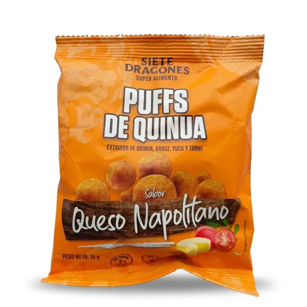 Puffs de Quinua  15 gr .  Siete Dragones.