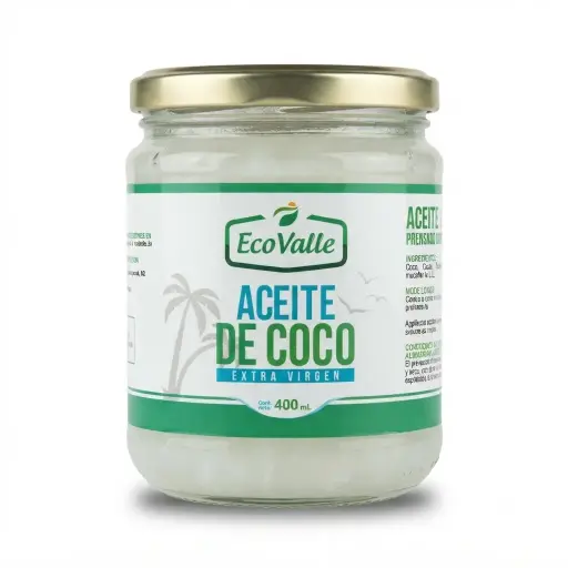 Aceite de Coco x 400gr. Ecovalle.