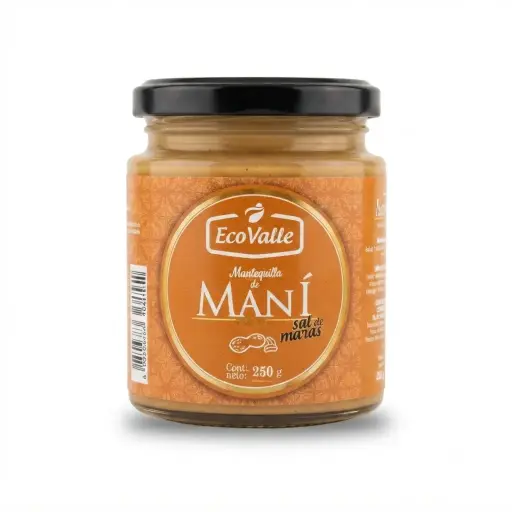 Mantequilla de Maní con sal de Maras x 250 gr. Ecovalle.