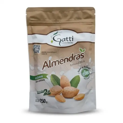 Leche de Almendra en harina 250gr, bebida instantánea. Gatty