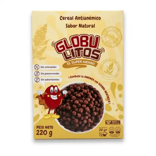 Cereal fortificado con Hierro 220 gr. caja. Globulitos.