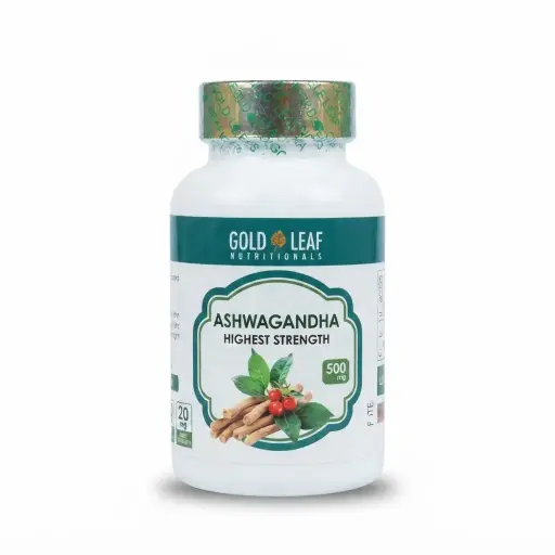Cápsulas Ashwagandha 500 mg.  Gold.