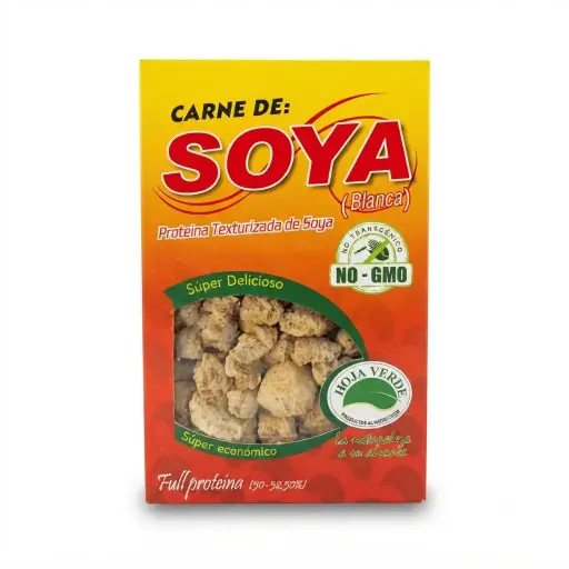 Carne de soya blanca-pollo en trozos, caja x 150 gr.