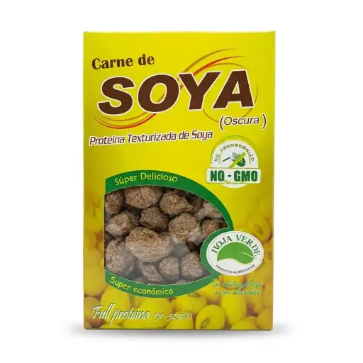 [Hoj-06] Carne de soya oscura-res en trozos, caja x 150 gr. HV