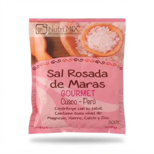 Sal gruesa Rosada de Maras x 500 mg. Nutrimix.