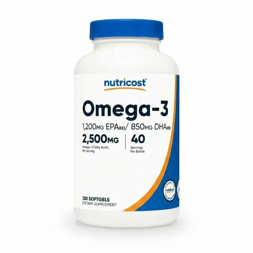 Omega-3 x 120 softgels. Nutricost.